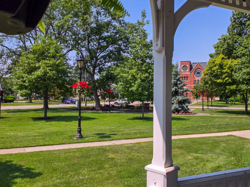 A view from the Victory Park Gazebo in Vermilion Ohio