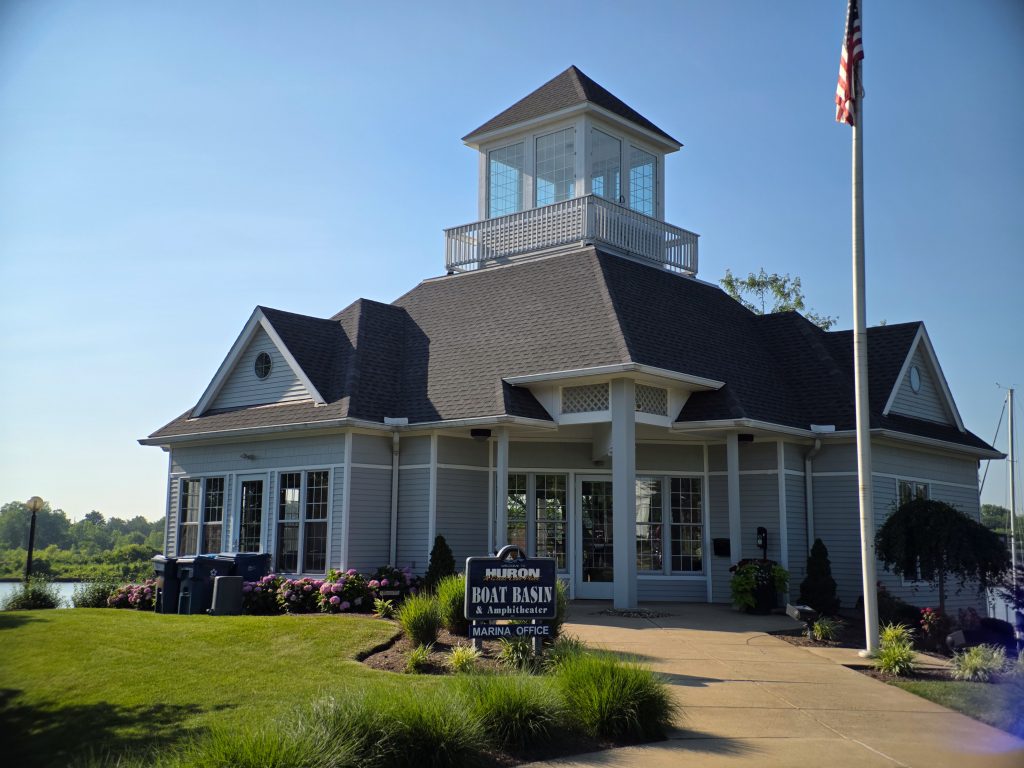 Outdoor amphitheater on the Huron Boat Basin waterfront in Huron, Ohio.
