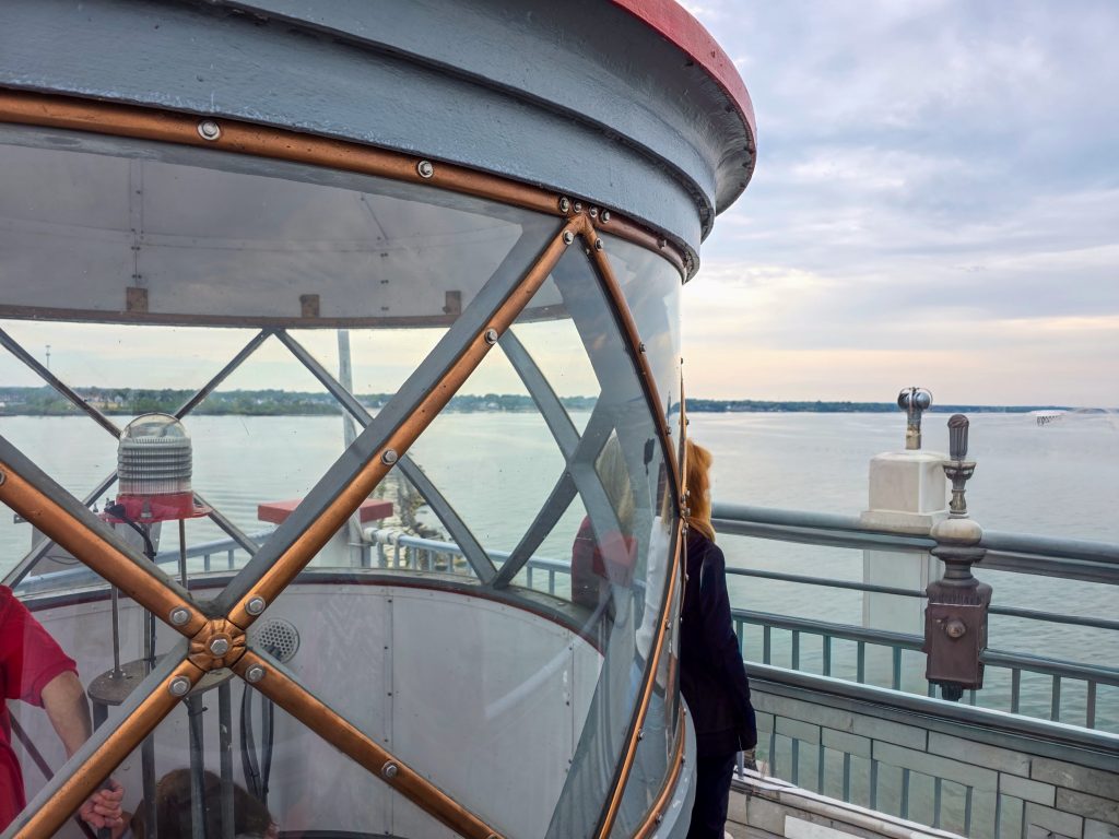 View from the observation deck of the Lorain Lighthouse