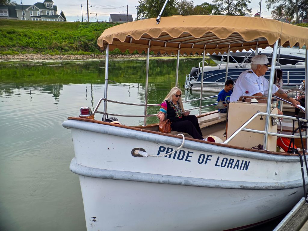 Tour boat departing for the Lorain Lighthouse with Captain Paul