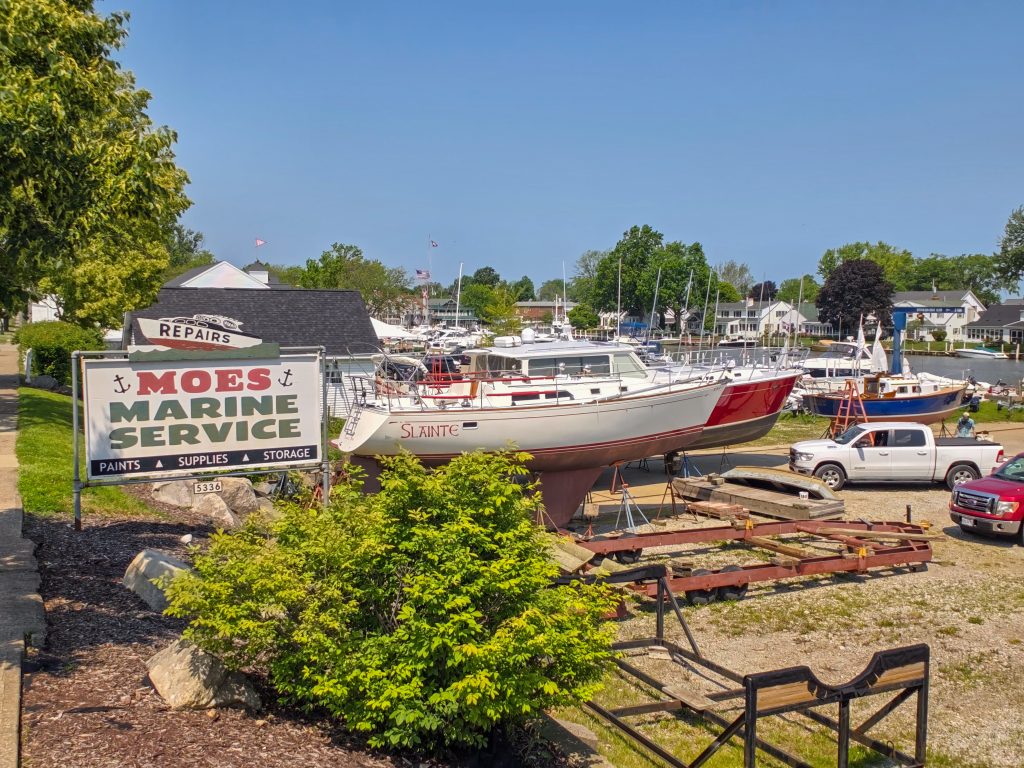 Moe’s Marine Service sign near the Vermilion waterfront
