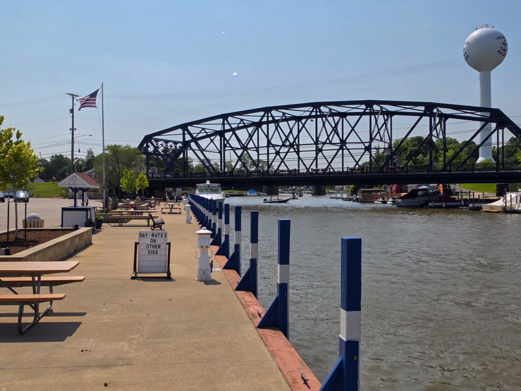 Vermilion River looking south toward upriver marinas