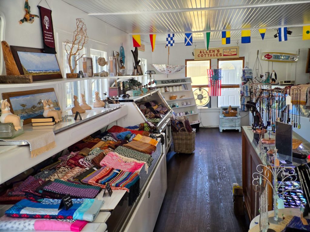 Gift shop at Allen’s cottages