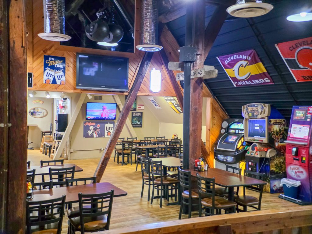 Game room inside The Loft at Indian Creek