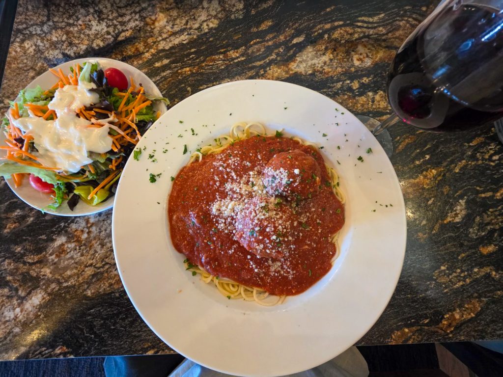 Dinner at Ferrante Winery restaurant