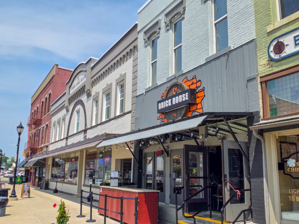 Historic brick building along main street Port Clinton Ohio